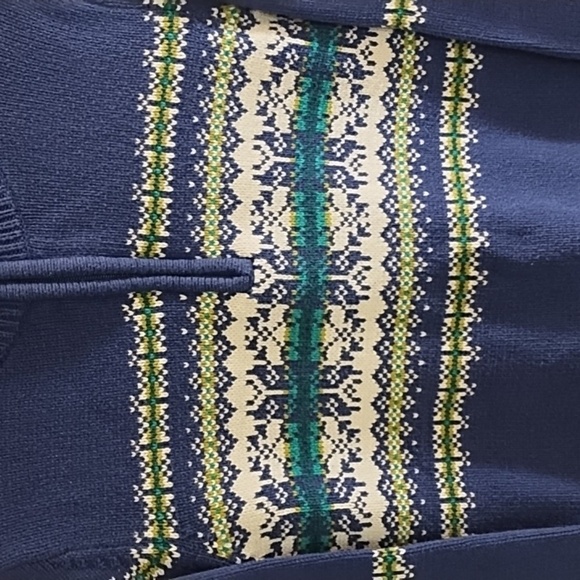 Croft & Barrow Medium Nordic Fair Isle Cotton Blend 1/4 Zip Mock Neck Sweater - Picture 12 of 12